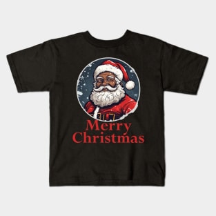 African American Santa, Black Santa Kids T-Shirt